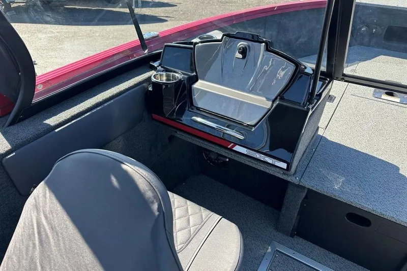 Slide: The Image of Interior of 2026 Starweld 17 SXT boat with seating and console details. - 6