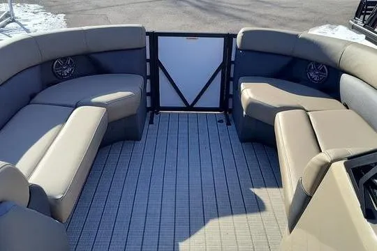 Slide: The Image of Luxurious 2026 Viaggio V22U boat interior with spacious seating and modern design. - 8