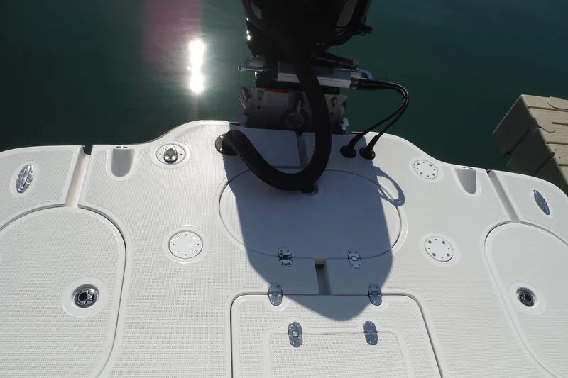 Slide: The Image of Label on a 2023 Lake & Bay 21 Boca Grande boat engine component. - 13