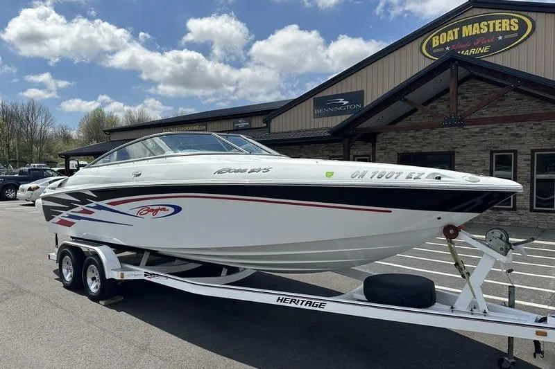 Slide: The Image of Custom 2006 245 Boss boat on trailer at Boat Masters Marine dealership. - 28