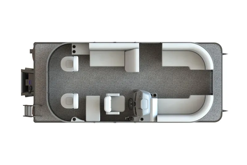 The Image of Manufacturer Provided Image: Top view of 2026 SunChaser Vista 20 Fish pontoon boat layout. - 0