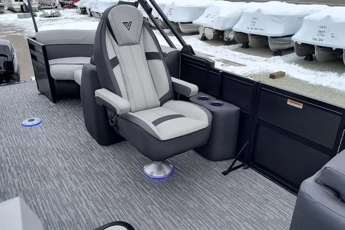 Slide: The Image of Luxurious Viaggio x22u 2026 boat interior with plush seating and modern design. - 13