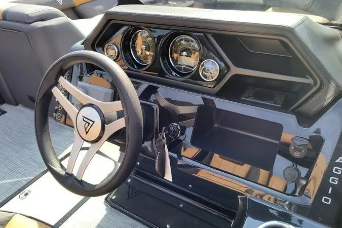 Slide: The Image of Interior of 2026 Viaggio X22S with modern dashboard and steering wheel. - 6