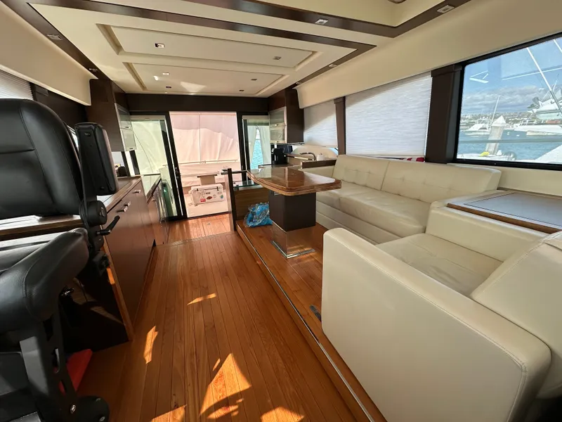 Slide: The Image of Interior of 2015 Tiara Yachts 50 Sports Coupe with luxurious design. - 15