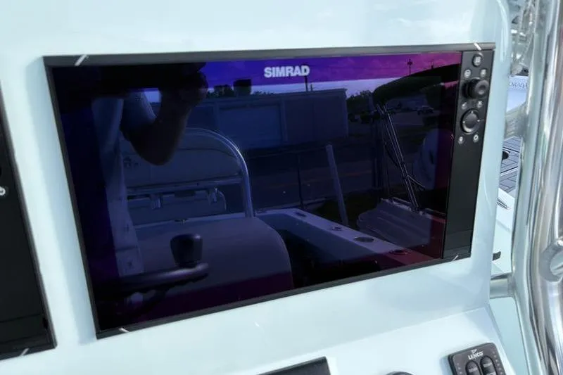 Slide: The Image of Simrad display on a 2024 Stuart 27 boat. - 12