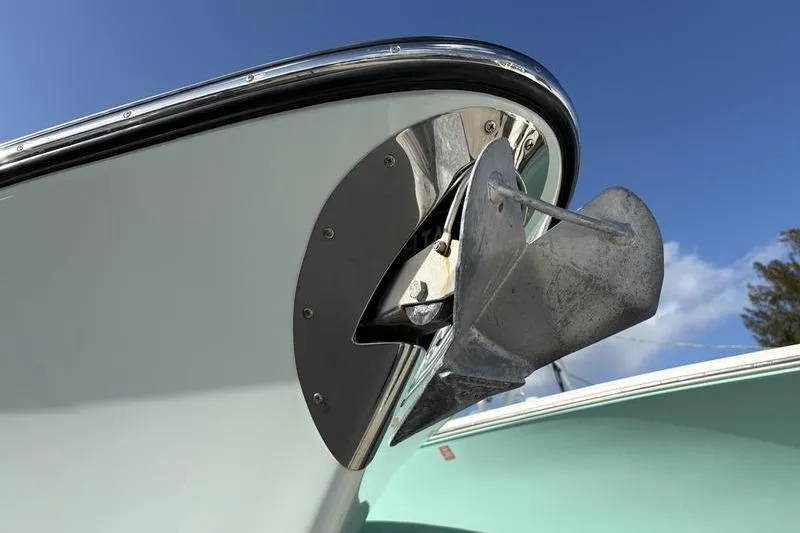 Slide: The Image of Close-up of an anchor on a Stuart 27 boat, 2024 model. - 3