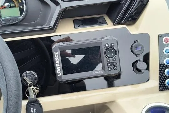 Slide: The Image of Dashboard of a 2026 Viaggio x22u with Lowrance device. - 8