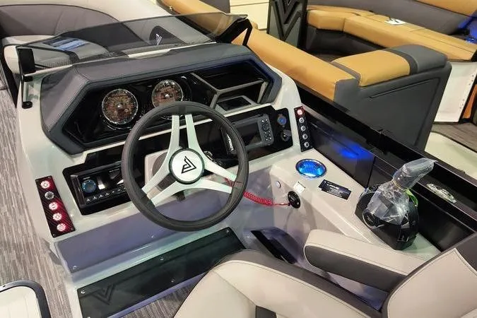 Slide: The Image of Interior of 2026 Viaggio X22Q with modern dashboard and steering wheel. - 5