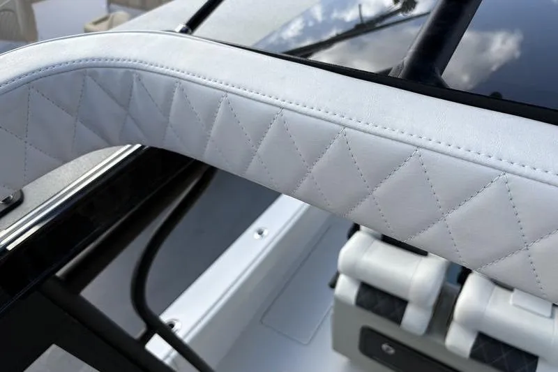 Slide: The Image of Close-up of Stuart 27 boat interior, model year 2025. - 46