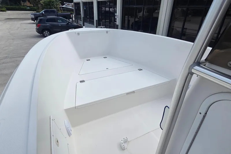 Slide: The Image of 2008 Clearwater 2300 Center Console boat bow view. - 14