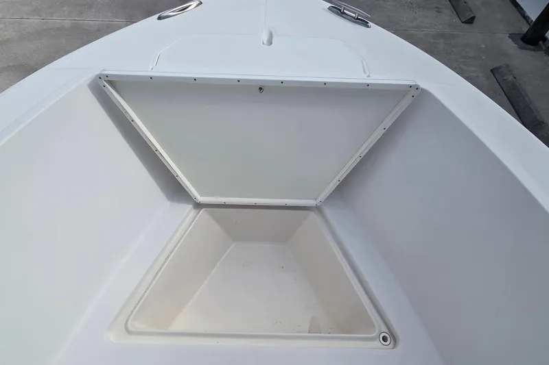 Slide: The Image of Storage compartment in Clearwater 2300 Center Console boat, 2008 model. - 8