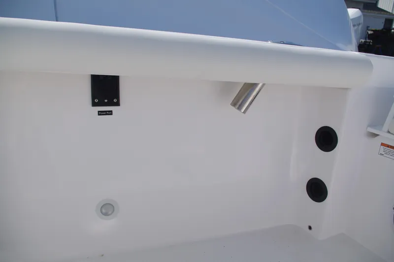 Slide: The Image of Interior view of Everglades 235 Center Console boat, 2023 model. - 17