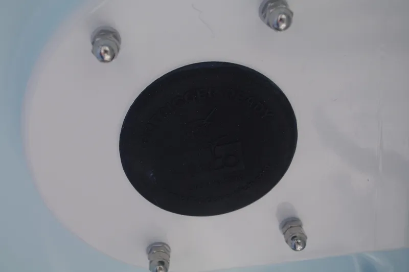 Slide: The Image of Close-up of a 2023 Everglades 235 Center Console boat detail. - 42