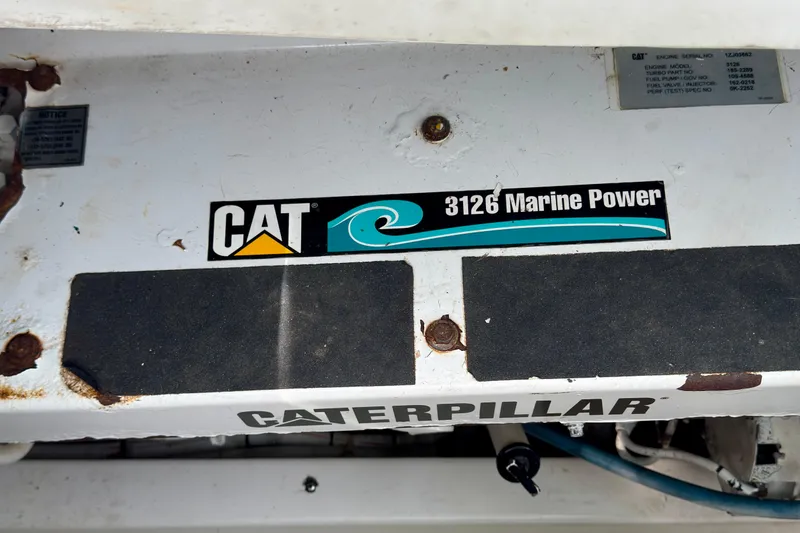Slide: The Image of Caterpillar 3126 Marine Power engine on 2004 Topaz 32 Express boat. - 20
