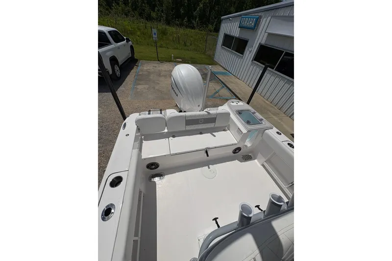 Slide: The Image of Interior view of a 2026 Sea Fox 248 Commander boat with Garmin navigation system. - 6