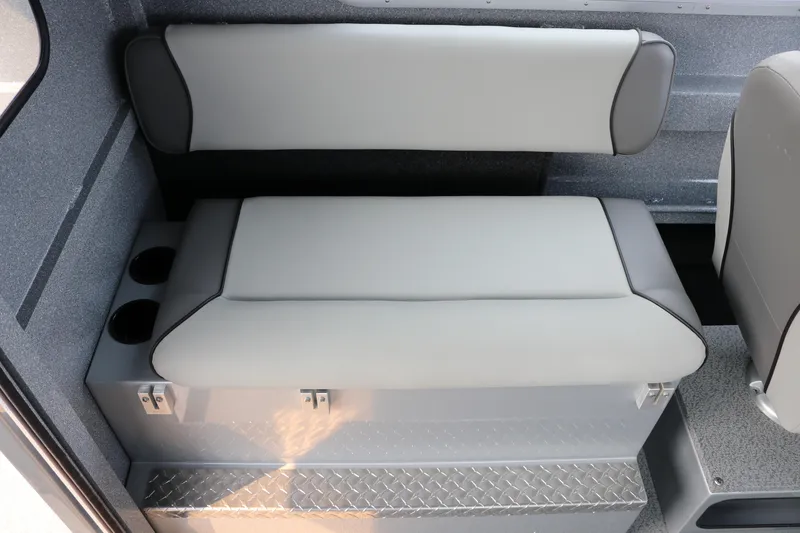 Slide: The Image of Interior seating of 2026 KingFisher 2425 Escape HT boat with cup holders. - 15