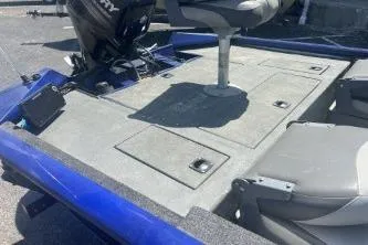 Slide: The Image of 2014 Tracker Pro Team 175 TF boat with seat and motor. - 3