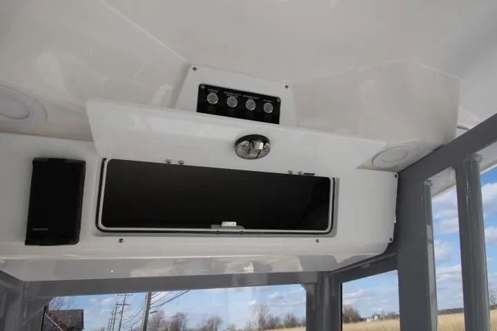 Slide: The Image of Interior view of 2026 Sea Fox 248 Commander with storage and controls. - 10