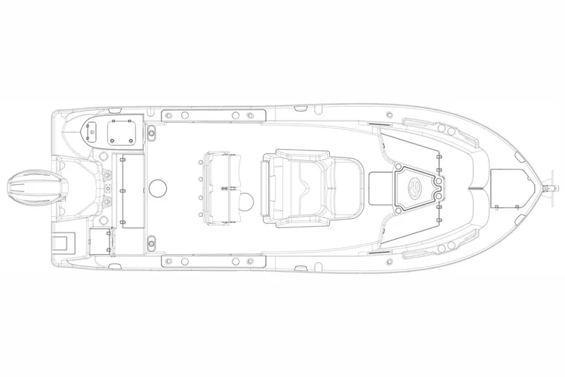 Slide: The Image of Manufacturer Provided Image: Blueprint of 2025 Sea Fox 248 Commander boat layout, top view. - 21