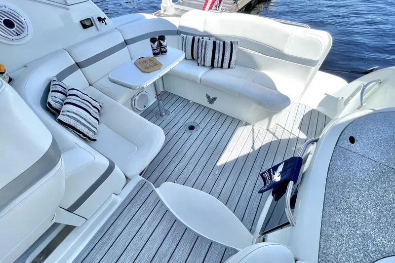 Slide: The Image of Luxurious seating area on a 2006 Formula 37 Performance Cruiser yacht. - 10