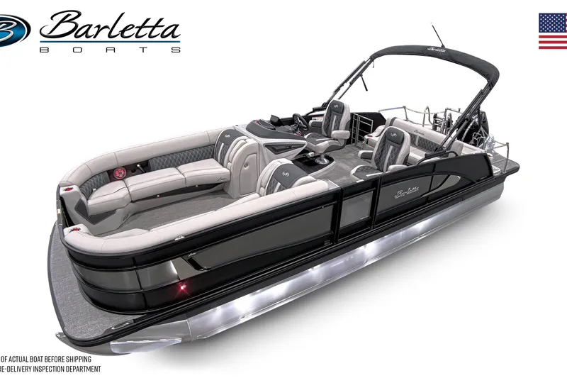 The Image of 2026 Barletta Lusso 25UC pontoon boat with luxurious seating and sleek design. - 0