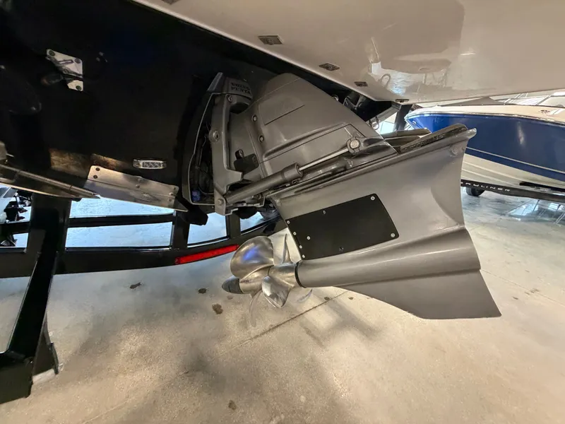 Slide: The Image of Regal LS4 Surf 2022 boat drive and propeller close-up. - 16