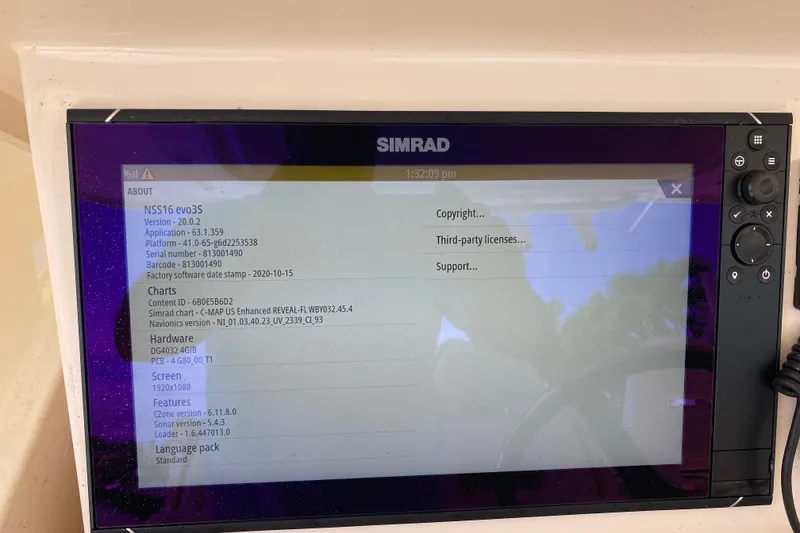 Slide: The Image of Simrad NSS16 evo3S display on 2021 Grady-White Canyon 376 boat dashboard. - 15