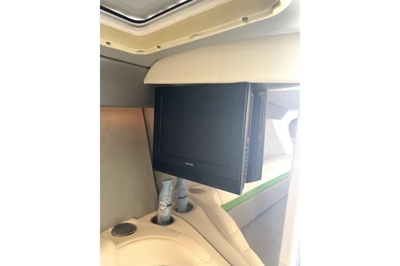 Slide: The Image of Interior of 2008 Formula 353 FASTech with mounted Toshiba TV and air fresheners. - 13