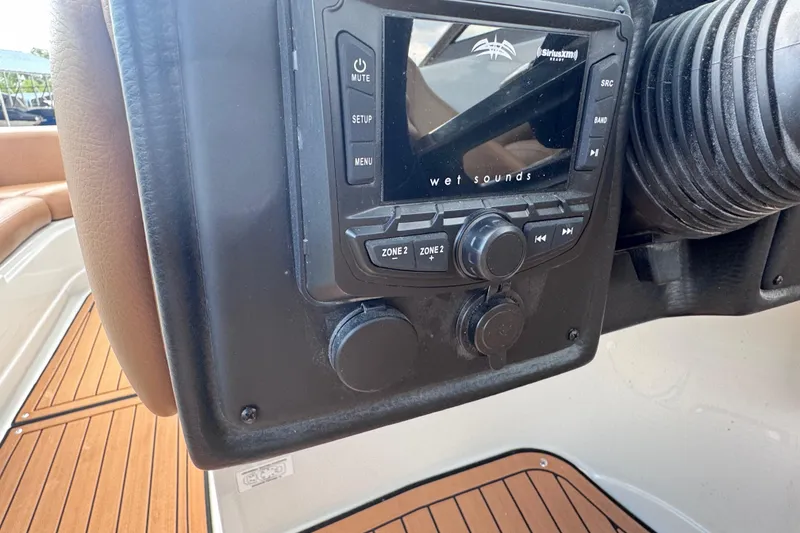 Slide: The Image of 2025 Crownline Eclipse E235 boat audio system with Wet Sounds control panel. - 25