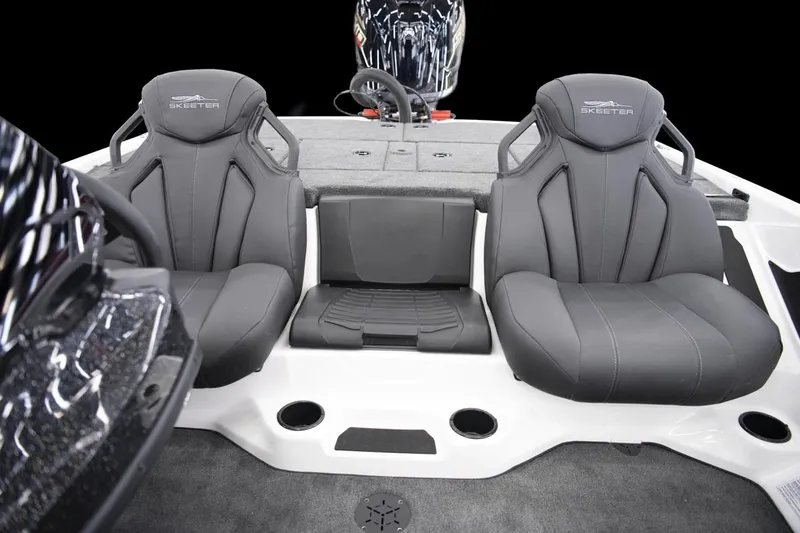 Slide: The Image of Manufacturer Provided Image: 2026 Skeeter ZXR21 SE boat interior with sleek, modern seating design. - 19