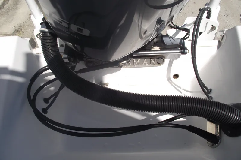 Slide: The Image of 2016 Sportsman Open 212 Center Console boat engine and wiring detail. - 29