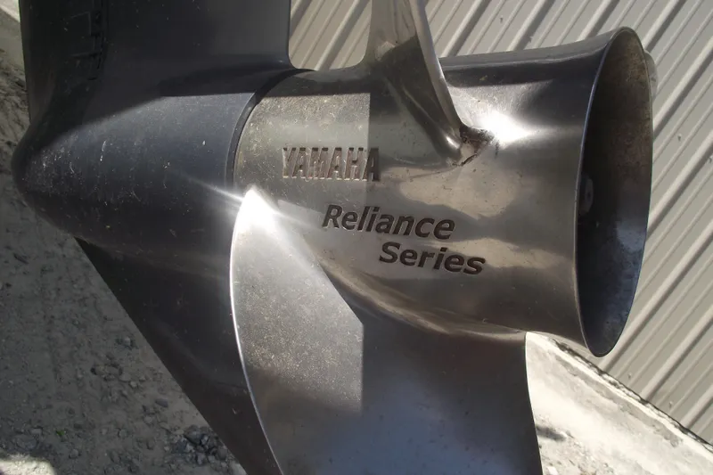 Slide: The Image of Yamaha Reliance Series propeller on 2016 Sportsman Open 212 Center Console boat. - 5