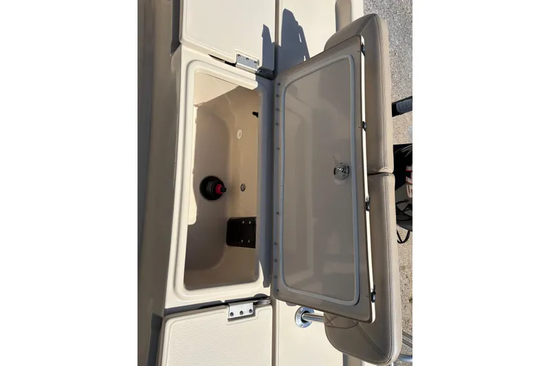 Slide: The Image of Open storage compartment on a 2018 Blue Wave 2200 PureBay boat. - 12