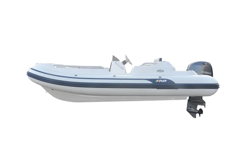 Slide: The Image of Manufacturer Provided Image: 2026 AB Inflatables Nautilus 15 DLX inflatable boat, side view. - 3