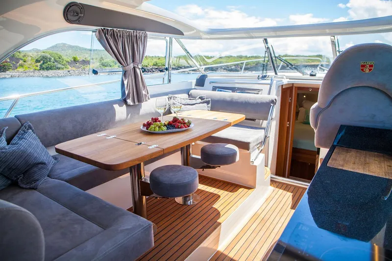 Slide: The Image of Manufacturer Provided Image: Luxurious interior of Marex 375 yacht, model year 2026. - 9