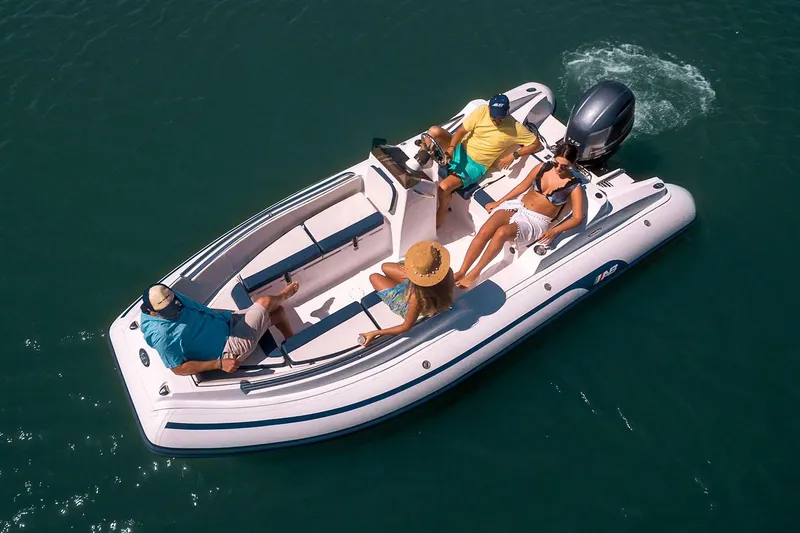 Slide: The Image of Manufacturer Provided Image: 2026 AB Inflatables Nautilus 17 DLX with passengers on the water. - 3