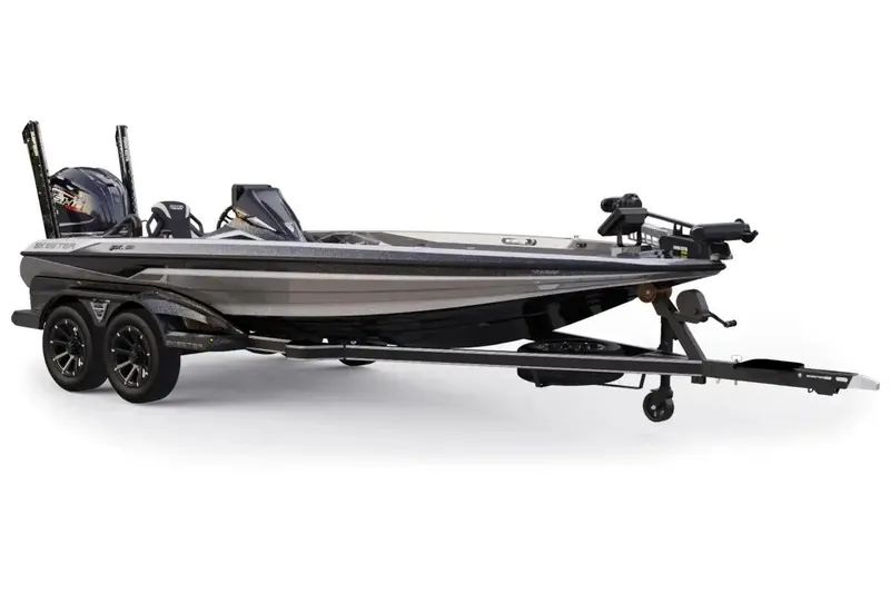 Slide: The Image of Manufacturer Provided Image: 2026 Skeeter FXR20 FLEX bass boat on trailer, featuring sleek design and modern equipment. - 21