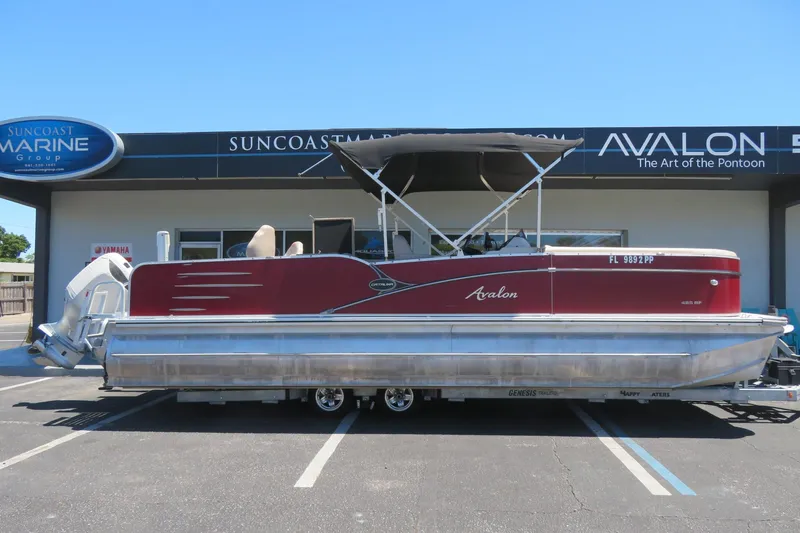 Slide: The Image of 2014 Avalon Catalina Fish 24' pontoon boat parked at Suncoast Marine Group. - 3