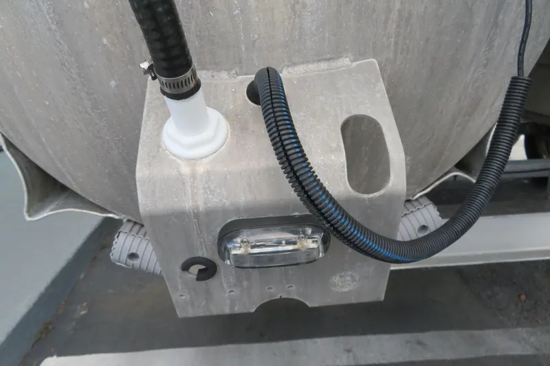 Slide: The Image of Close-up of 2014 Avalon Catalina Fish boat component with wiring and fittings. - 40