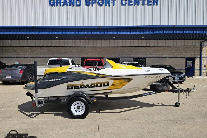 The Image of 2007 Sea-Doo 150 Speedster boat on trailer at Grand Sport Center dealership. - 1