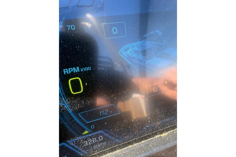 Slide: The Image of Dashboard of 2023 Moomba Kaiyen showing RPM and digital display. - 16