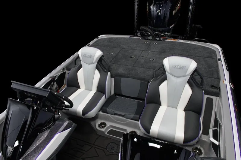 Slide: The Image of Manufacturer Provided Image: 2026 Skeeter FXR21 FLEX boat interior with dual seats and modern dashboard. - 19