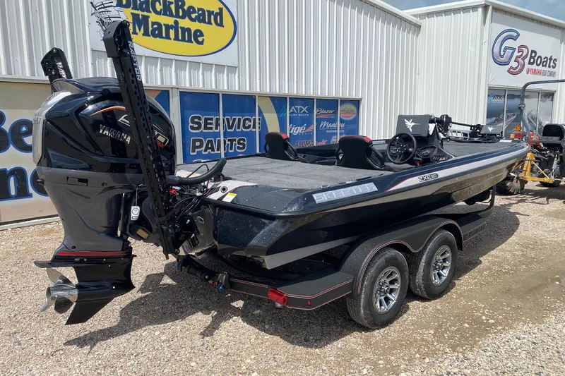 Slide: The Image of 2026 Skeeter ZXE20 boat with Yamaha engine at dealership, BlackBeard Marine. - 9