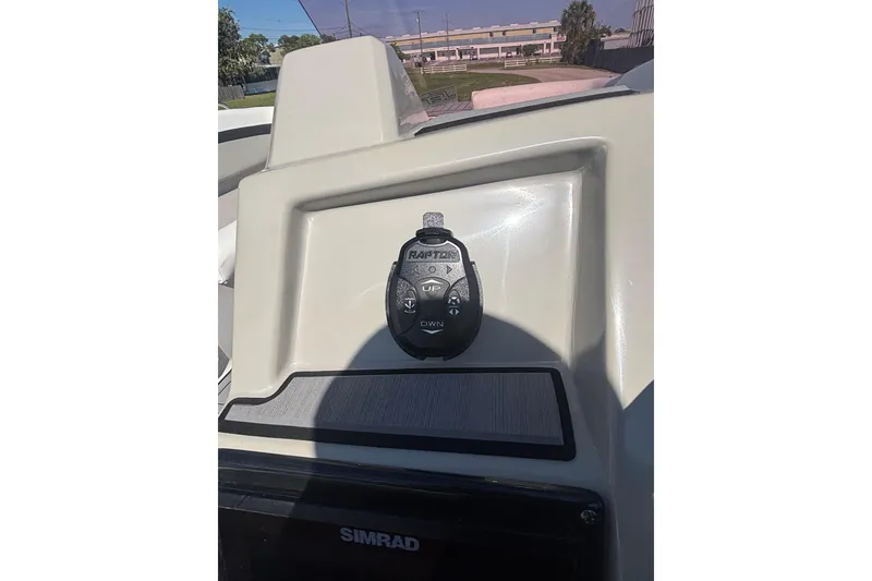 Slide: The Image of Control panel of 2023 Starcraft SVX 191 OB boat with Simrad display. - 4