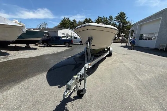 Slide: The Image of 2015 Grady-White Freedom 225 boat on trailer in outdoor storage area. - 6