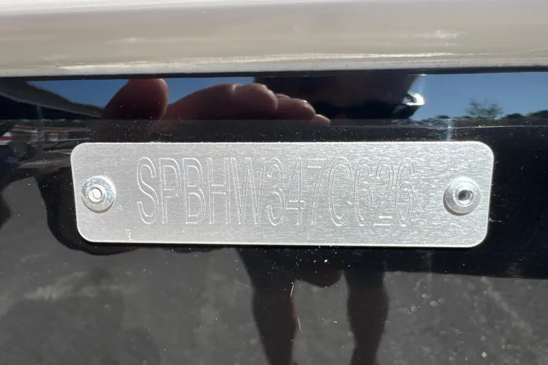 Slide: The Image of 2026 Sea Pro 202 Center Console boat identification plate with serial number. - 23