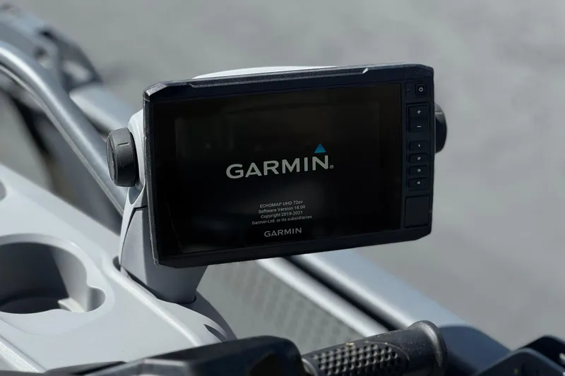 Slide: The Image of Garmin display on 2022 Sea-Doo Switch Sport 21 dashboard, close-up view. - 23