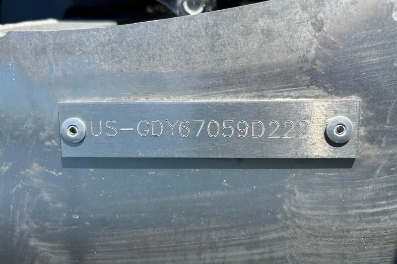 Slide: The Image of Hull identification number on a 2022 Godfrey Sweetwater 2286FS boat. - 114