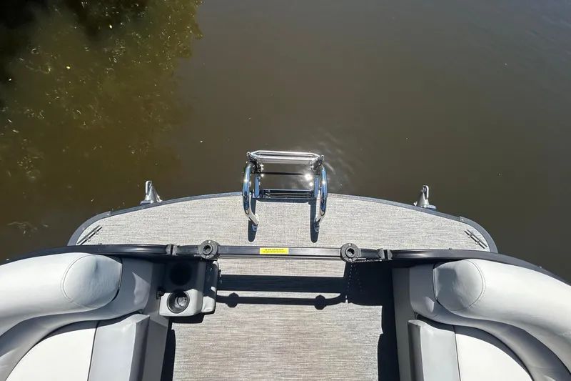 Slide: The Image of 2022 Godfrey Sweetwater 2286FS boat deck with seating and water view. - 37