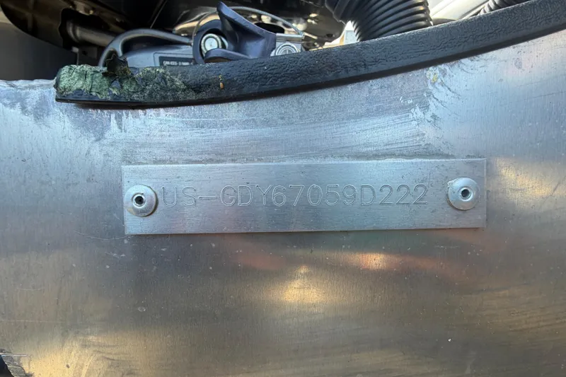 Slide: The Image of Hull identification number on a 2022 Godfrey Sweetwater 2286FS boat. - 79